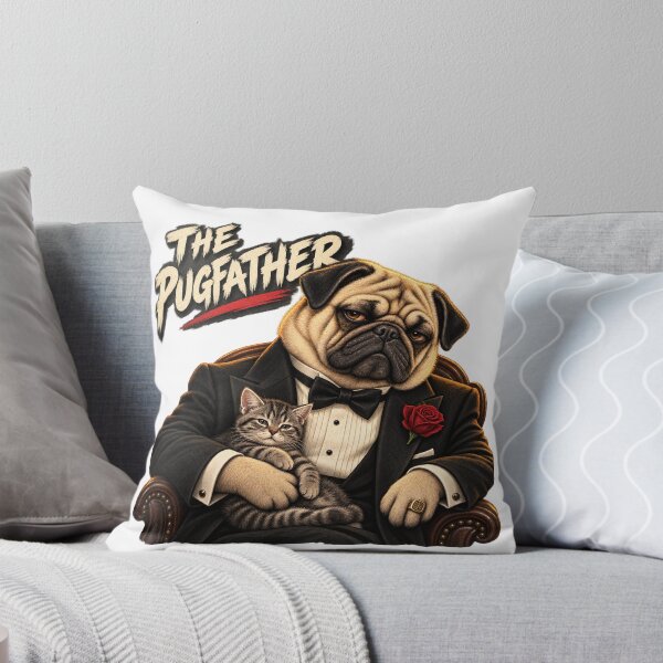 Item preview, The Pugfather Funny Mafia Pug designed and sold by ArtikaCreative.