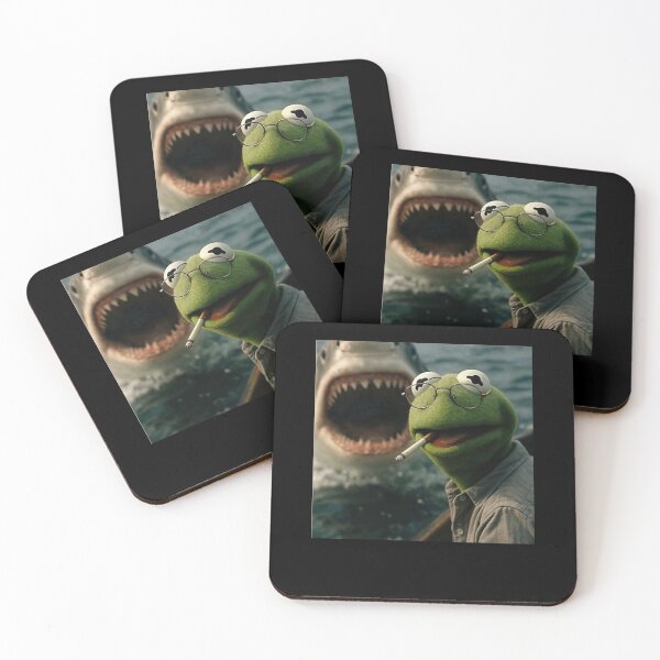 Item preview, Kermit the Frog Shark Encounter Surreal Meme Humor designed and sold by thefirstbroo.