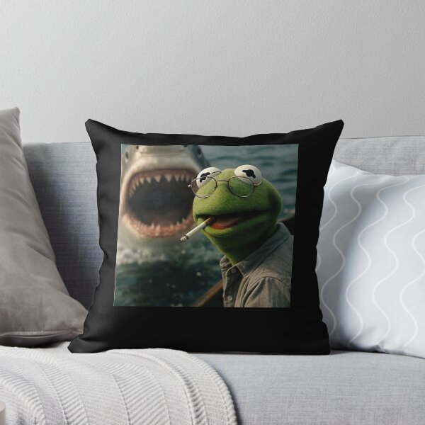 Item preview, Kermit the Frog Shark Encounter Surreal Meme Humor designed and sold by thefirstbroo.