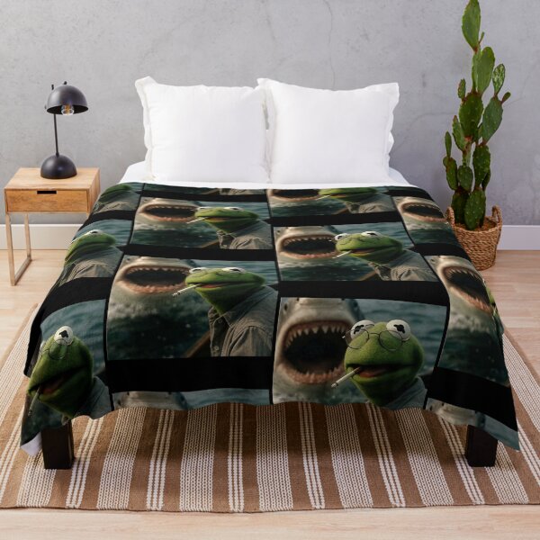 Item preview, Kermit the Frog Shark Encounter Surreal Meme Humor designed and sold by thefirstbroo.