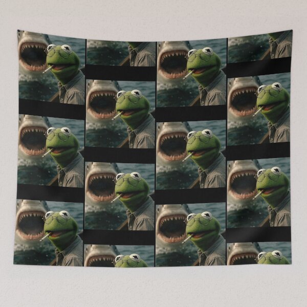 Item preview, Kermit the Frog Shark Encounter Surreal Meme Humor designed and sold by thefirstbroo.