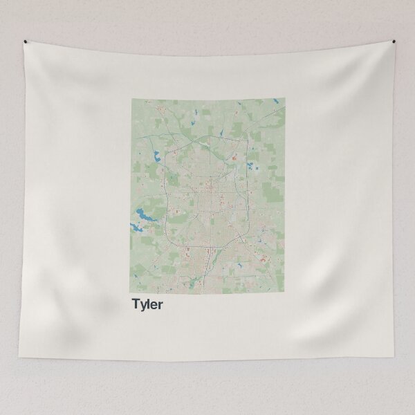 Item preview, Tyler Minimalistic Map Art designed and sold by MapsNerd.