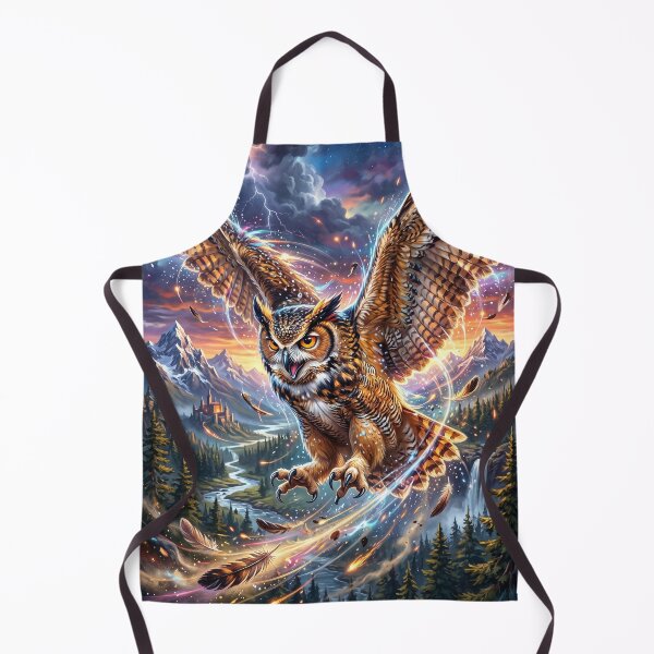 Item preview, Horned Owl - Glowing Night Sky Fantasy designed and sold by Lucid Dream Pixel.