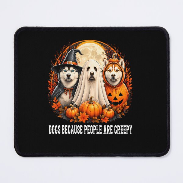 Item preview, Husky Because People Are Creepy Spooky Dog Halloween designed and sold by RealestInternet.