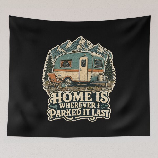 Item preview, Home Is Wherever I Parked It Last Shirt, Funny RV T-Shirt, Van Life Humor Tee, Funny Camper Gift Shirt, Vintage Travel Graphic designed and sold by TshirtsLabs.