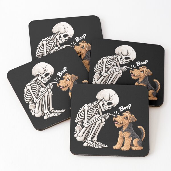 Item preview, Funny Skeleton Airedale Terrier Dog Boop Halloween Design Mom Dad designed and sold by rafaeltto.