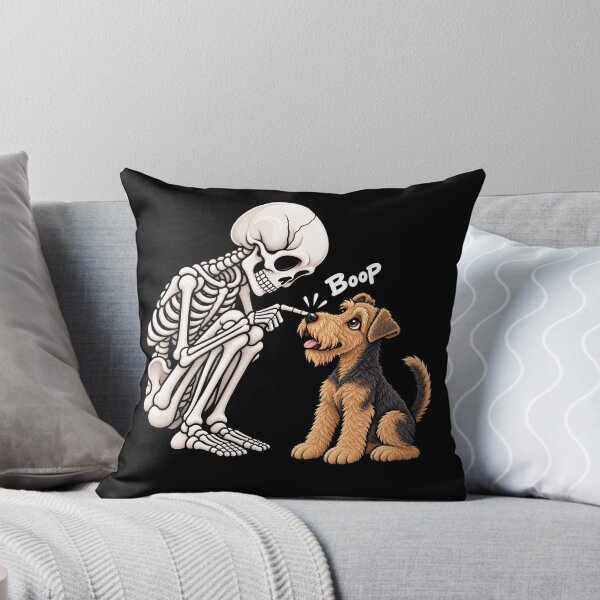 Item preview, Funny Skeleton Airedale Terrier Dog Boop Halloween Design Mom Dad designed and sold by rafaeltto.