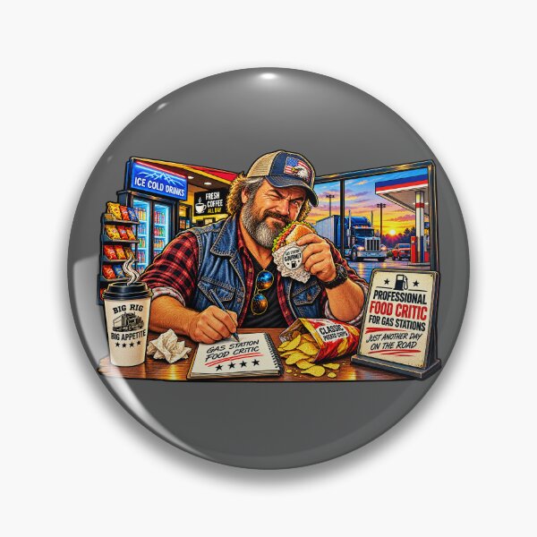 Item preview, Professional Gas Station Food Critic Trucker Gourmet Art designed and sold by NomadForge.