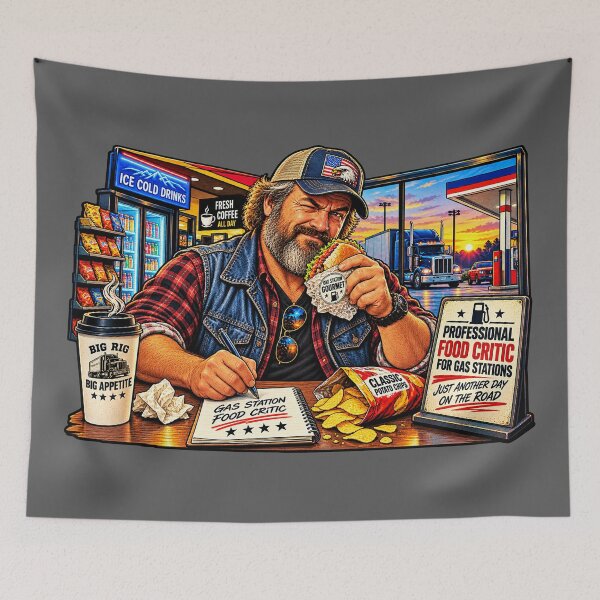 Item preview, Professional Gas Station Food Critic Trucker Gourmet Art designed and sold by NomadForge.