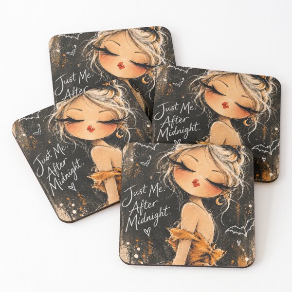 Item preview, Just Me After Midnight – Whimsical Witch Halloween Art designed and sold by byMosia.