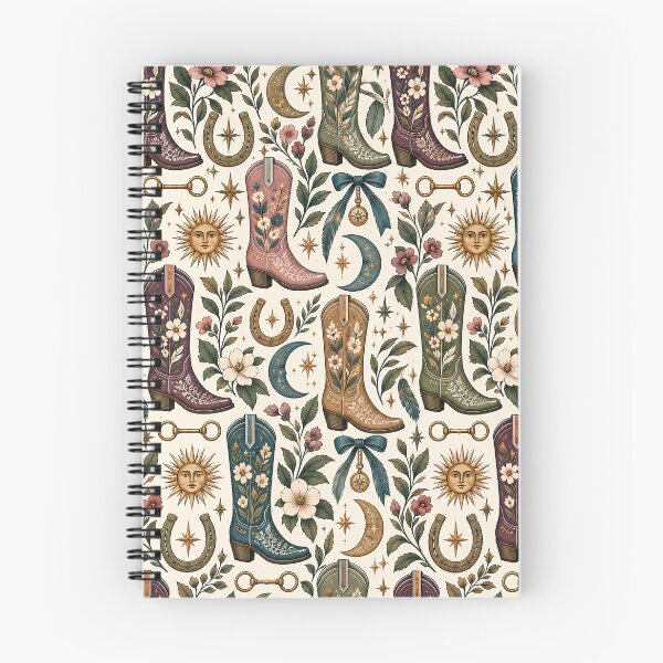 Item preview, Celestial Cowboy Boots Floral Pattern designed and sold by Sandy Beach Decor.