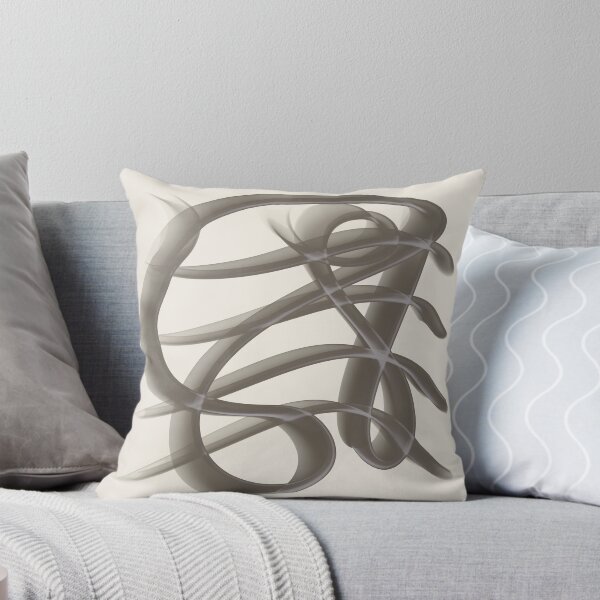 Item preview, Abstract Charcoal Wave Swirls on Oat Cream designed and sold by CaramelCo.