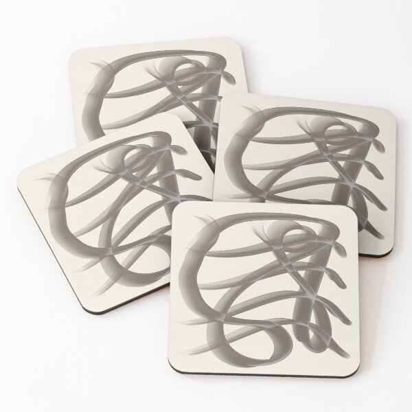Item preview, Abstract Charcoal Wave Swirls on Oat Cream designed and sold by CaramelCo.