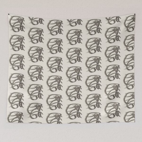 Item preview, Abstract Charcoal Wave Swirls on Oat Cream designed and sold by CaramelCo.