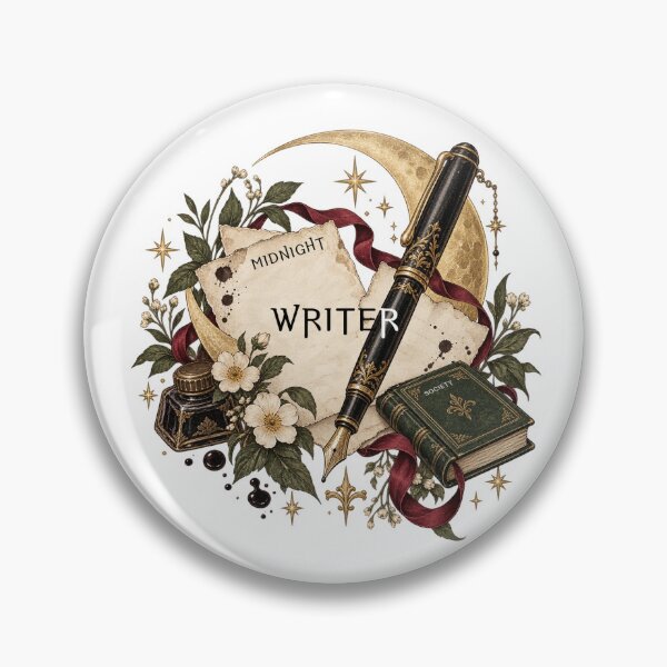 Item preview, Midnight Writer Society – Vintage Poetcore Literary Art designed and sold by MoodMeow Paper & Ink.