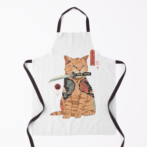Item preview, Catana Cute Cat with Sword Illustration for Cat and Anime Lovers designed and sold by drbiz1.