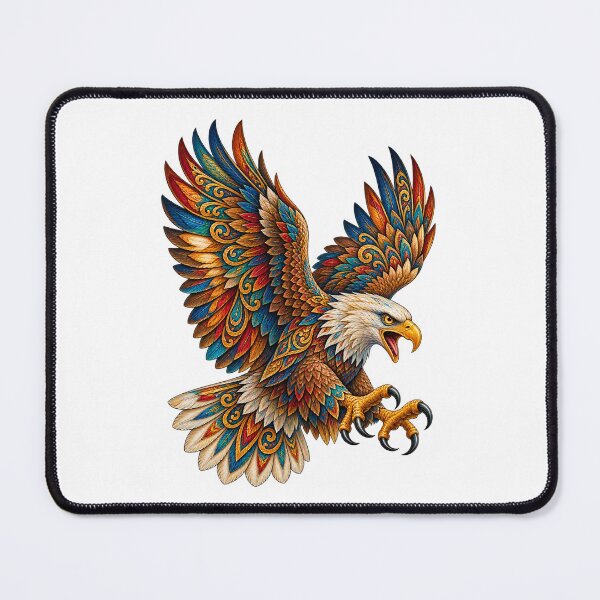 Item preview, Colorful Bohemian Bald Eagle – Ornamental Raptor Art designed and sold by PeanutGalSean.