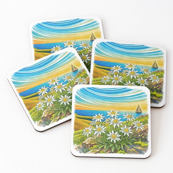 Item preview, Daisies by the Azure Sea designed and sold by Anas Arts.