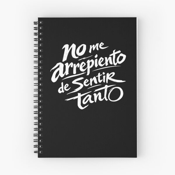 Item preview, No Me Arrepiento Spanish Quote Emotional Script Lettering designed and sold by thefirstbroo.