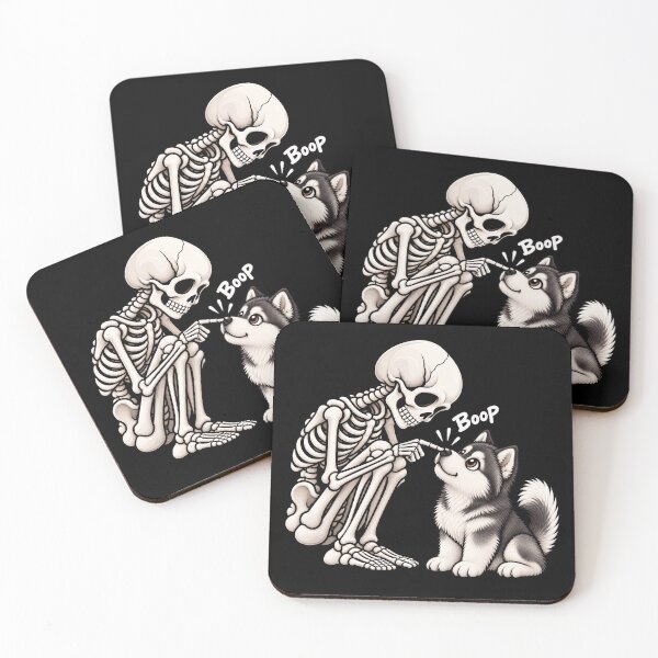 Item preview, Funny Skeleton Alaskan Malamute Dog Boop Halloween Design Mom Dad designed and sold by rafaeltto.