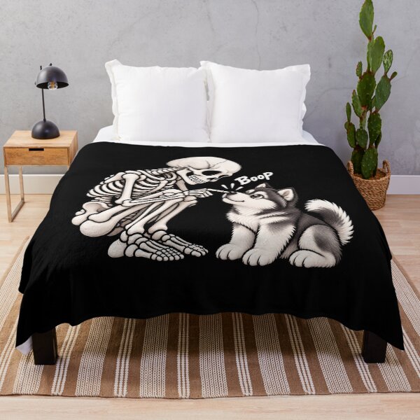 Item preview, Funny Skeleton Alaskan Malamute Dog Boop Halloween Design Mom Dad designed and sold by rafaeltto.