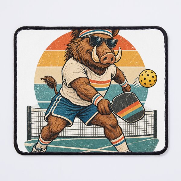 Item preview, Phacochère Joueur de Pickleball – Retro Vintage designed and sold by StudioAyinla.