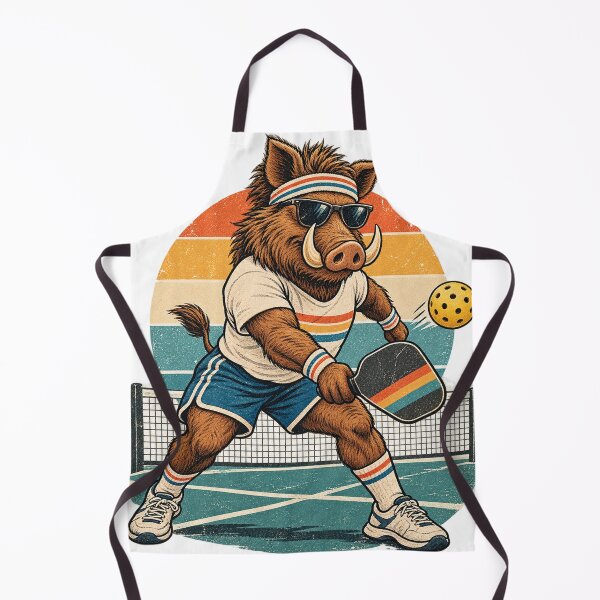 Item preview, Phacochère Joueur de Pickleball – Retro Vintage designed and sold by StudioAyinla.