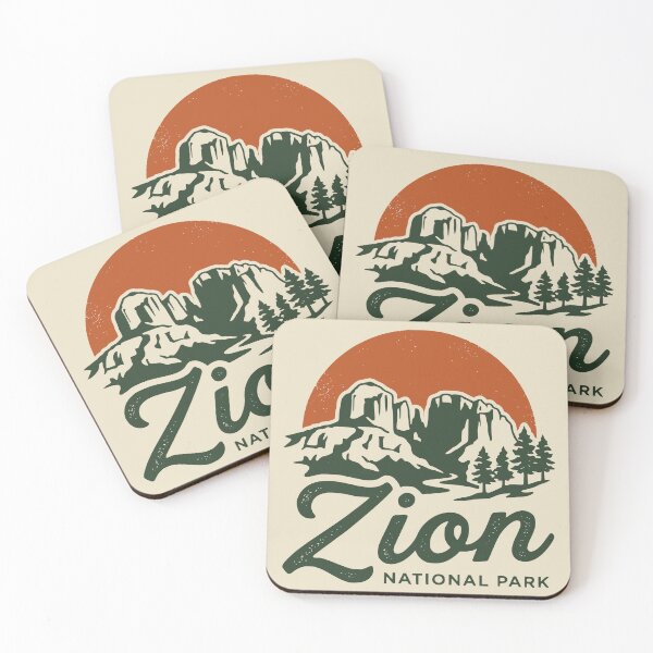 Item preview, Zion National Park Retro Sunset designed and sold by Travelpeak.