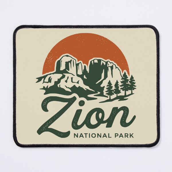 Item preview, Zion National Park Retro Sunset designed and sold by Travelpeak.