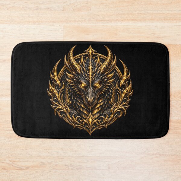 Item preview, Black Gold Gothic Dragon Emblem designed and sold by D69 Designs.