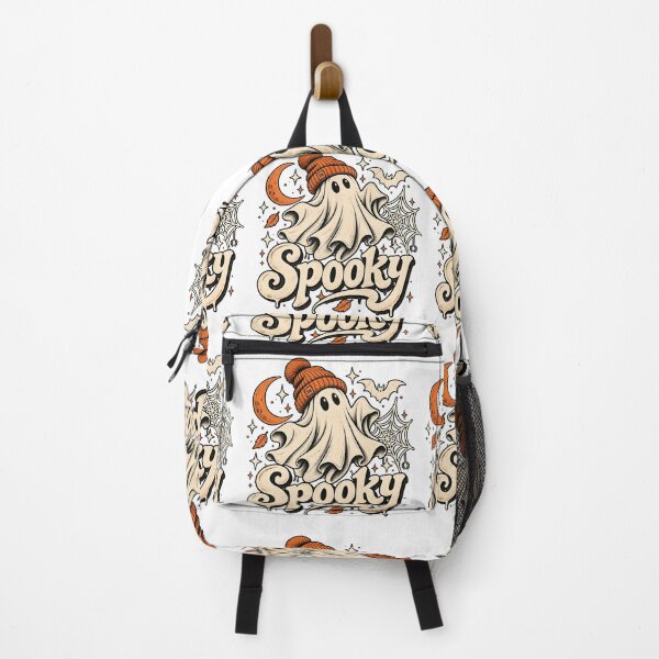 Item preview, Cute Ghost Orange Beanie Spooky Retro Halloween Art designed and sold by DesignArtist.ia.