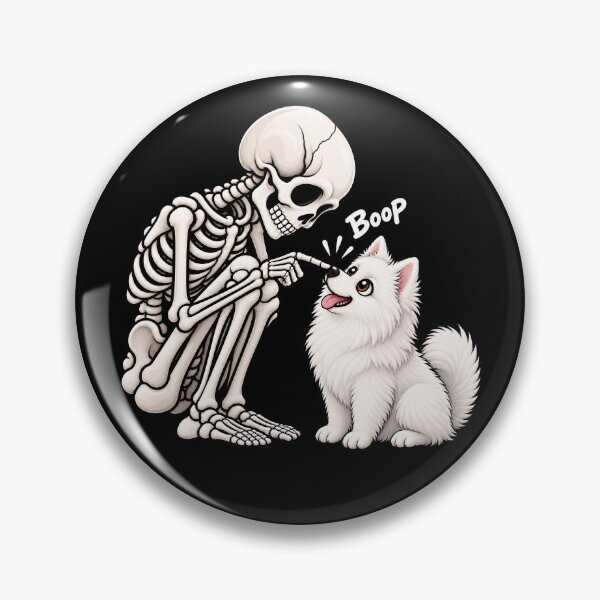 Item preview, Funny Skeleton American Eskimo Dog Boop Halloween Design Mom Dad designed and sold by rafaeltto.