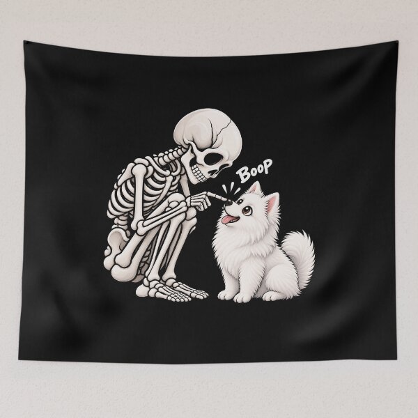 Item preview, Funny Skeleton American Eskimo Dog Boop Halloween Design Mom Dad designed and sold by rafaeltto.