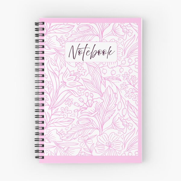 Item preview, White pink flower notebook  designed and sold by Pea-nut03.
