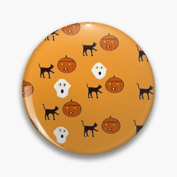 Item preview, Halloween Pattern with Cats and Pumpkins designed and sold by Elaine M Hayward .