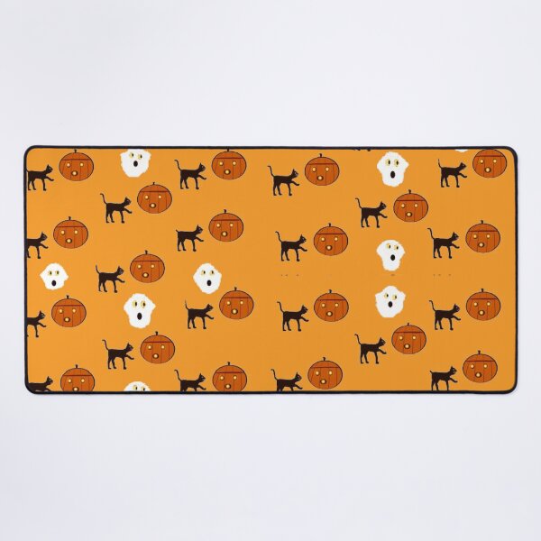 Item preview, Halloween Pattern with Cats and Pumpkins designed and sold by Elaine M Hayward .