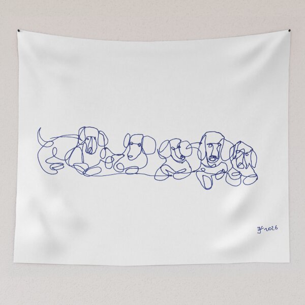 Item preview, Five dachshund together designed and sold by zatiak.