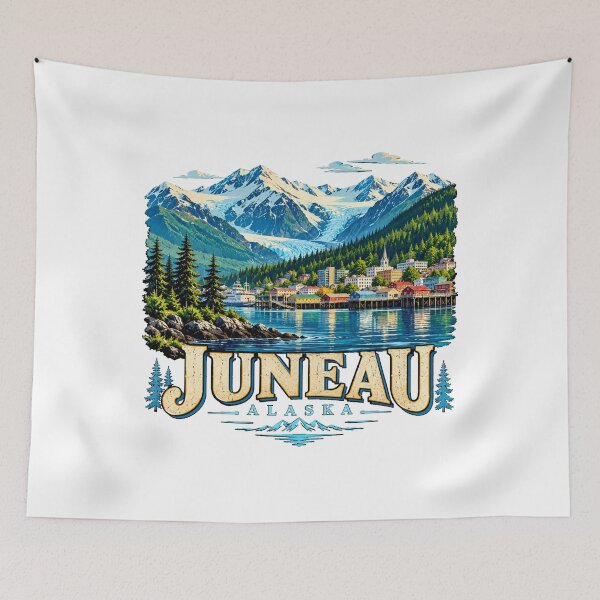 Item preview, Vintage Juneau Alaska Travel Souvenir Landmark Gift designed and sold by MichaeIRellov.
