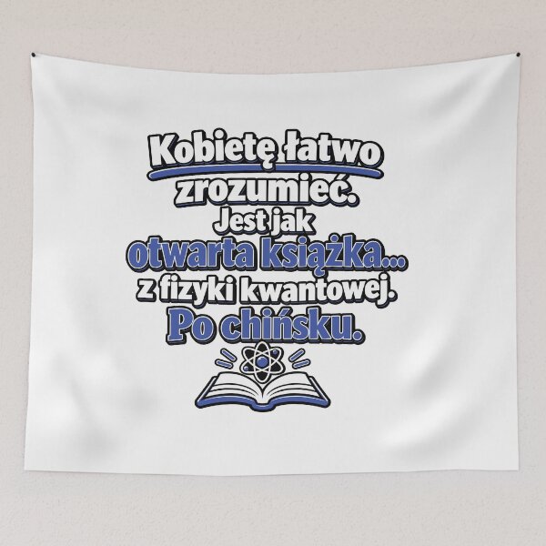 Item preview, Kobieta jak otwarta książka z fizyki kwantowej designed and sold by PRINTIONAL.