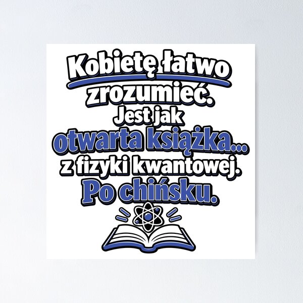 Item preview, Kobieta jak otwarta książka z fizyki kwantowej designed and sold by PRINTIONAL.