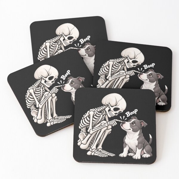 Item preview, Funny Skeleton American Staffordshire Terrier Dog Boop Halloween Design Mom Dad designed and sold by rafaeltto.