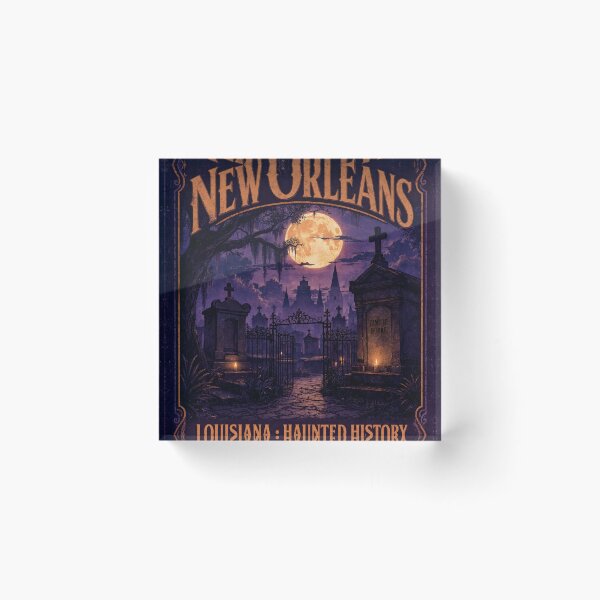 Item preview, New Orleans Louisiana Vintage Halloween Haunted Cemetery designed and sold by JIGUWORLD.