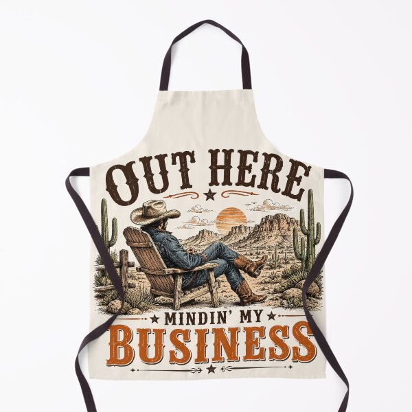 Item preview, Funny Retro Sunset Cowboy Out Here Mindin' My Business designed and sold by legendaryskins.