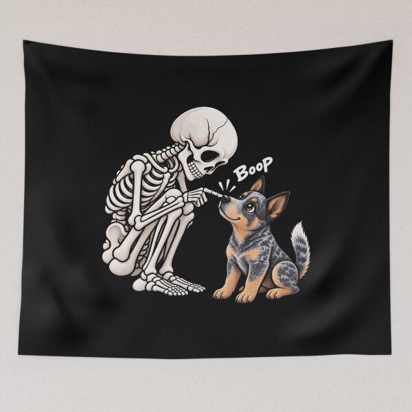 Item preview, Funny Skeleton Australian Cattle Dog Boop Halloween Design Mom Dad designed and sold by rafaeltto.