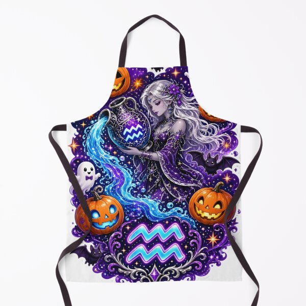 Item preview, Aquarius Halloween Witch Mystical Art designed and sold by Zodiac Celestial Art.