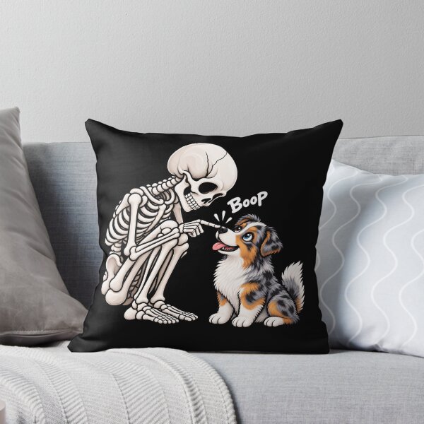 Item preview, Funny Skeleton Australian Shepherd Dog Boop Halloween Design Mom Dad designed and sold by rafaeltto.