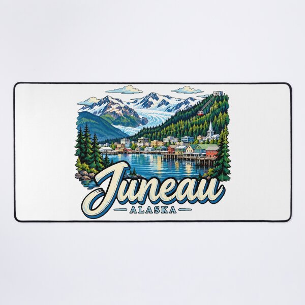 Item preview, Hand Drawn Juneau Alaska Travel Souvenir Landmark Gift designed and sold by MichaeIRellov.