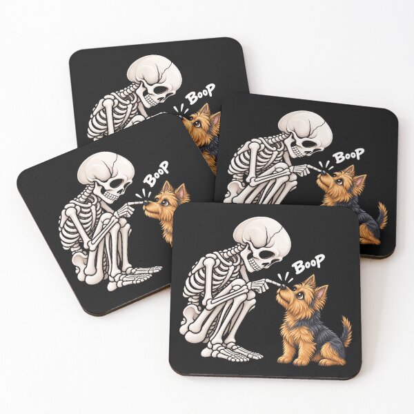 Item preview, Funny Skeleton Australian Terrier Dog Boop Halloween Design Mom Dad designed and sold by rafaeltto.