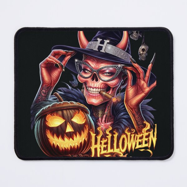 Item preview, Halloween She Devil Cigar Witch Pumpkin designed and sold by Voodoo Store Paranormal Collections.