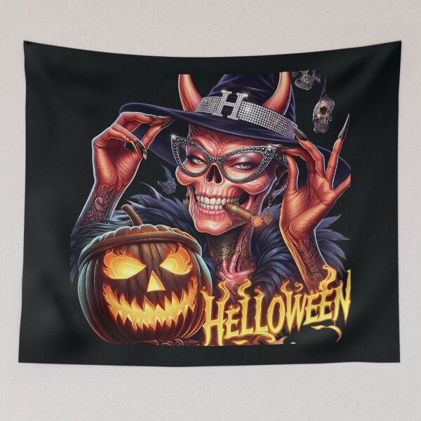 Item preview, Halloween She Devil Cigar Witch Pumpkin designed and sold by Voodoo Store Paranormal Collections.